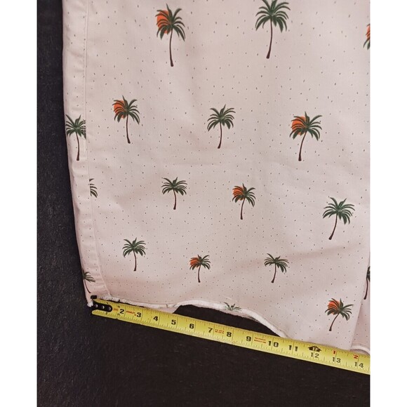 NYDJ Circes Des Palmes Palm Trees Sun Frayed Hem Beige Denim A-Line Shorts‎ 24W - Picture 10 of 10